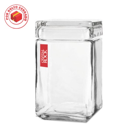 FRASCO VIDRIO CUADRADO MEDIANO 10 x 10 x 19,5
