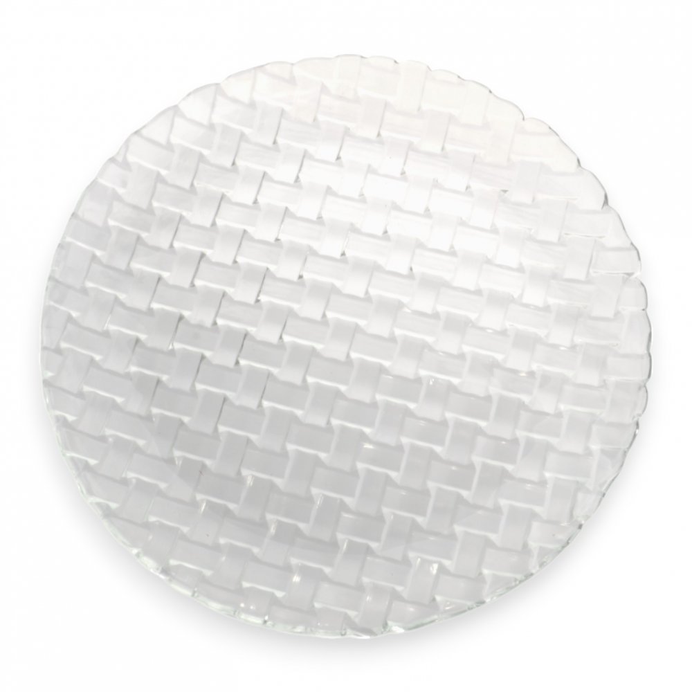 PLATO DE TORTA TRENZADO 31,5CM VIDRIO
