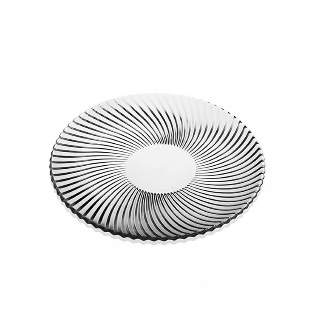 PLATO DE TORTA CON ONDAS 31,5CM DE VIDRIO
