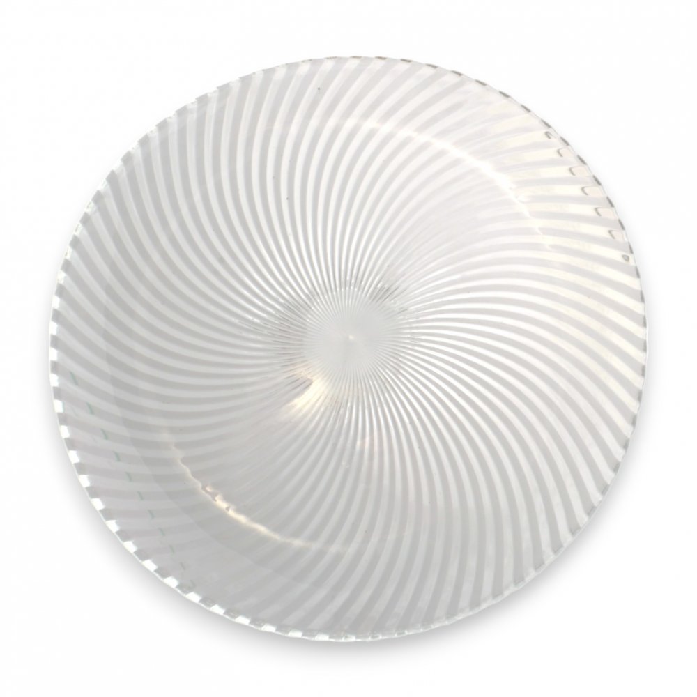 PLATO DE TORTA CON ONDAS 26CM DE VIDRIO