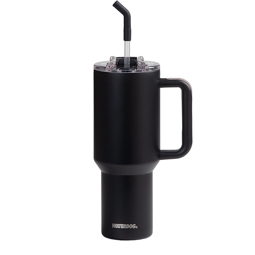 VASO DOBLE PARED 1200 CC NEGRO ACERO INOX WATERDOG