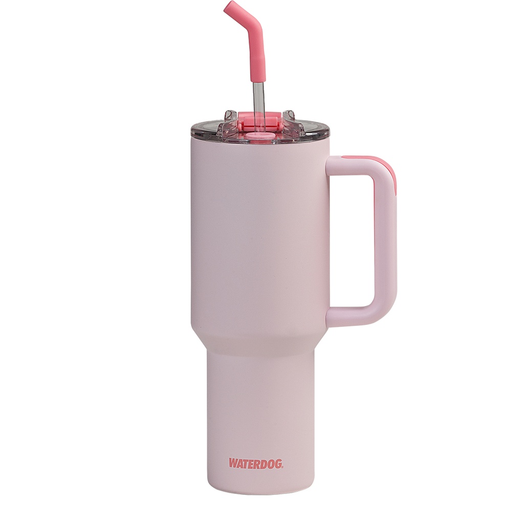 VASO DOBLE PARED 1200 CC ROSA ACERO INOX WATERDOG