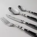 SET CUBIETOS X 24 PIEZAS BISTRO NEGRO ACERO INOXIDABLE VOLF