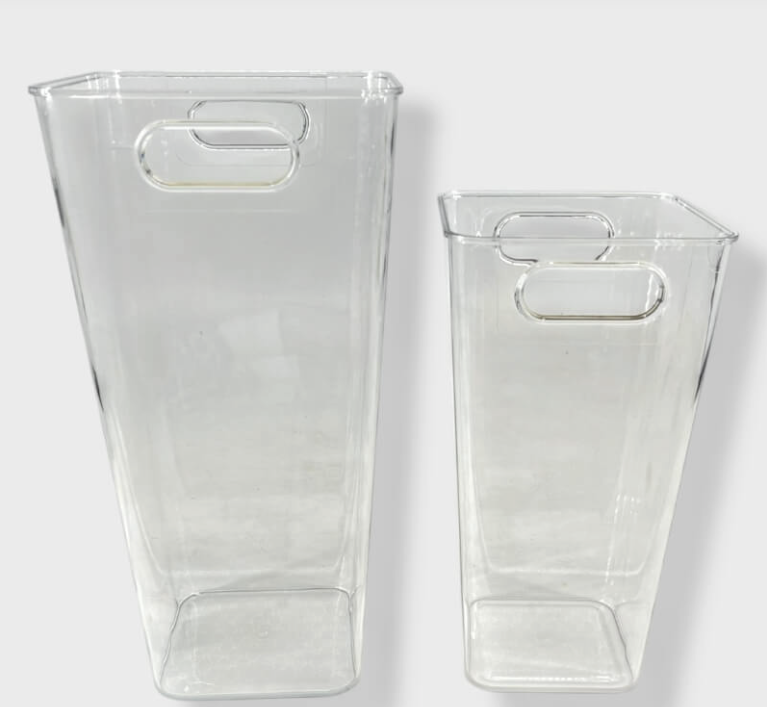 SET X2 RECIPIENTE ACRILICO 38X19CM-30X15CM
