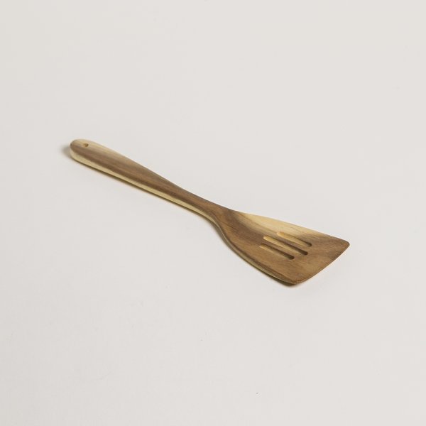ESPATULA ACANALADA DE MADERA DE ACACIA 30,5 CM