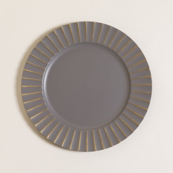 PLATO DE SITIO GREY & GOLD CIRCULOS 33 CM