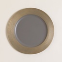 PLATO DE SITIO GREY & GOLD FACET 33 CM