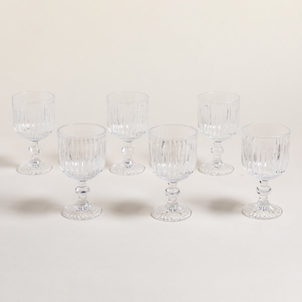 SET X 6 COPAS STRIPES 300 ML