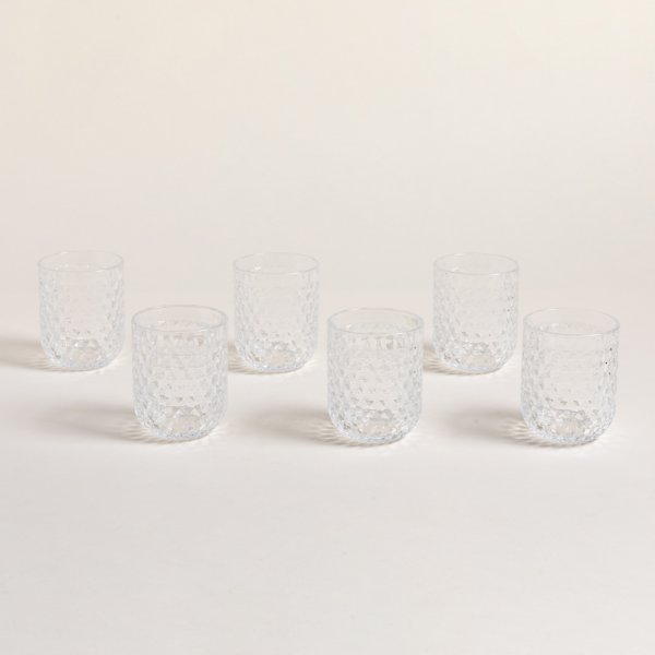 SET X 6 VASOS BAJOS ROMB 200 ML