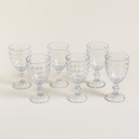 SET X 6 COPAS DE VIDRIO DIAMANTE 350 ML