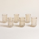 SET X 6 VASOS ALTOS STRIPES CHAMPAGNE 350 ML