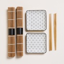 SET DE SUSHI CUADRADO PARA 2 GINZA 12 CM