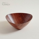 BOWL TRIANGULAR NOIX 10,5X29 CM