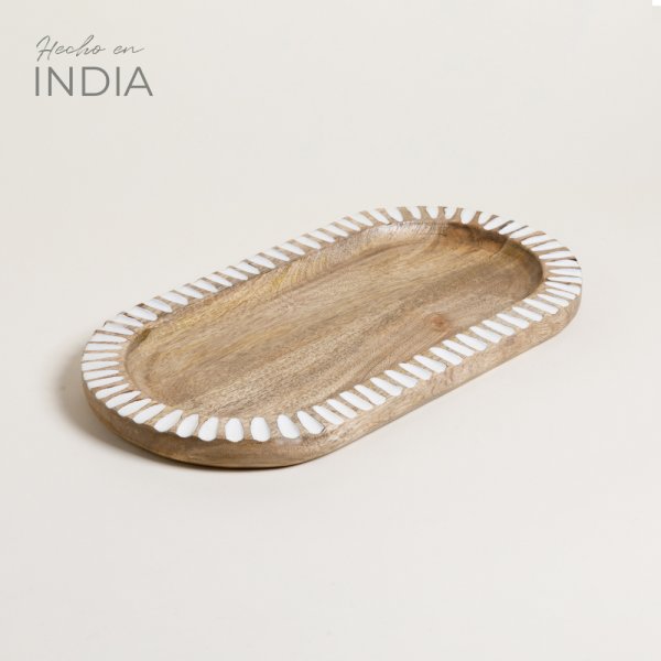 BANDEJA OVALADA SUNDARA 45X24 CM