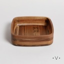 BOWL CUADRADO DE MADERA DE ACACIA 25 CM VASSA HOME