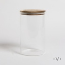 FRASCO REDONDO CON LINEAS VERTICALES 2400 ML VASSA HOME