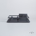 ESCURRIDOR DE PLATOS CON PORTA UTENSILIOS 44X31 ALUMINIO CM VASSA HOME