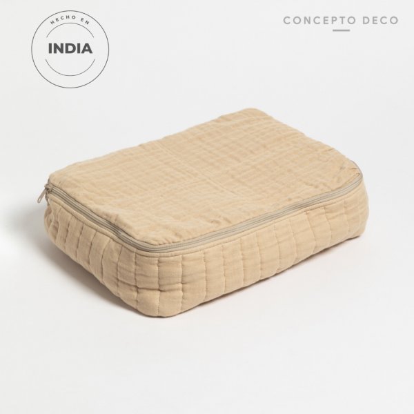 ORGANIZADOR PAMUK CIERRE BEIGE 30X21CM