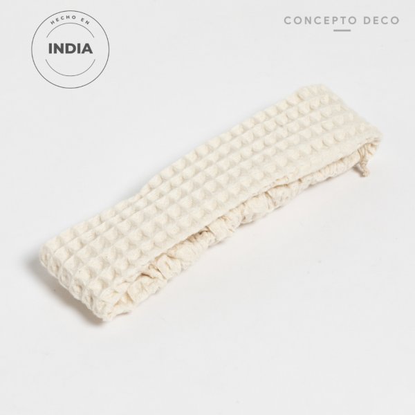 VINCHA SPA PAMUK WAFFLE CRUDO 48X6,5CM