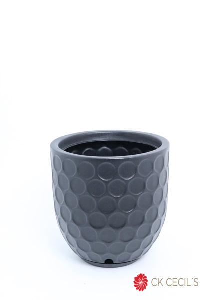 MACETA FUNCHAL 32 X 32 CM NEGRO