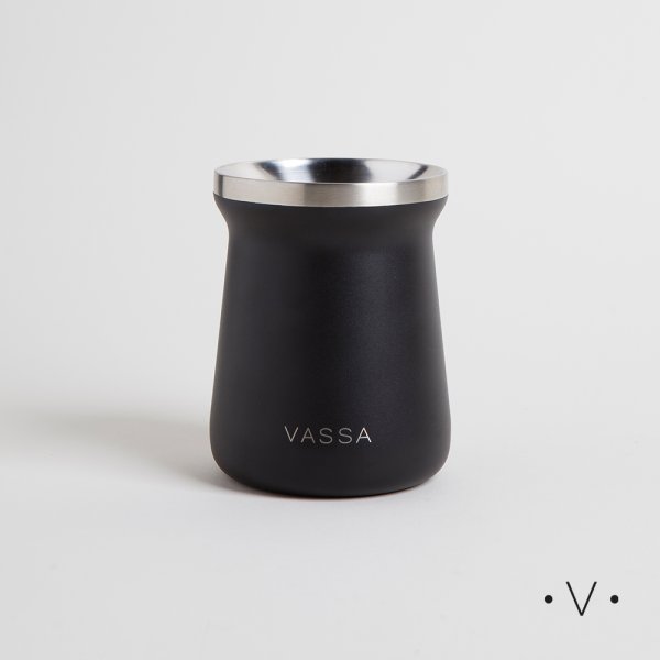 MATE DE ACERO INOXIDABLE NEGRO 250 ML VASSA HOME