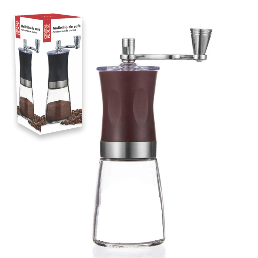MOLINILLO DE CAFE DE VIDRIO