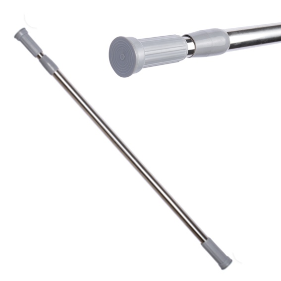 BARRAL PARA CORTINA EXTENSIBLE 110CM A 200CM. ACERO INOX