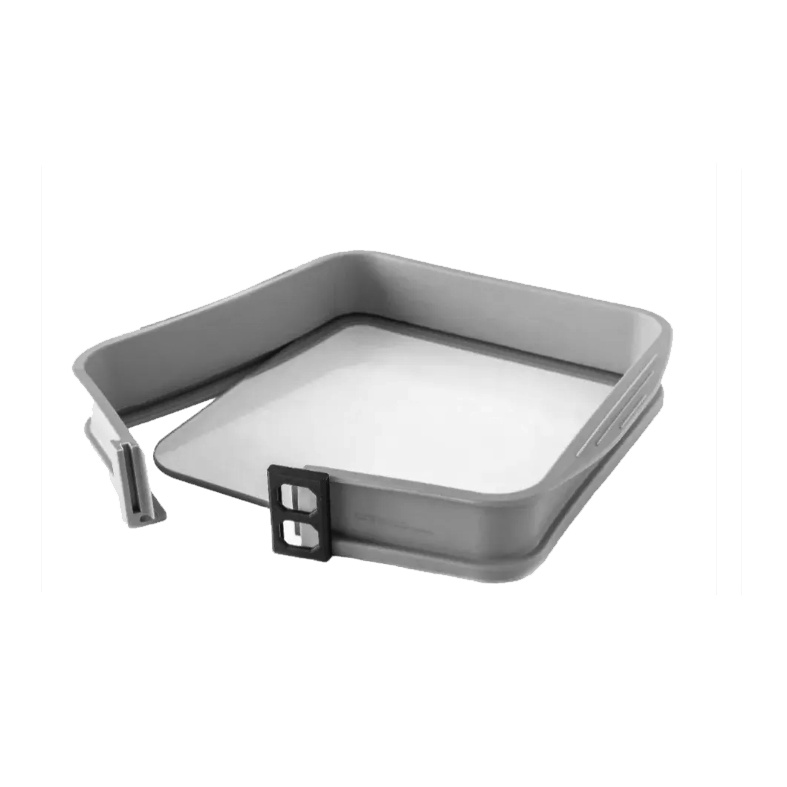 MOLDE CUADRADO DESMONTABLE SILICONA BASE VIDRIO 25*7.5CM