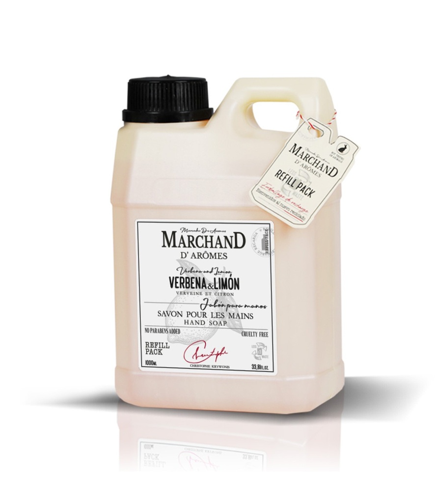 REFILL JABÓN LÍQUIDO MARCHAND D AROMES 1 LTS VERBENA Y LIMÓN