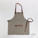 DELANTAL DE COCINA BEIGE 75X68 CM VASSA HOME