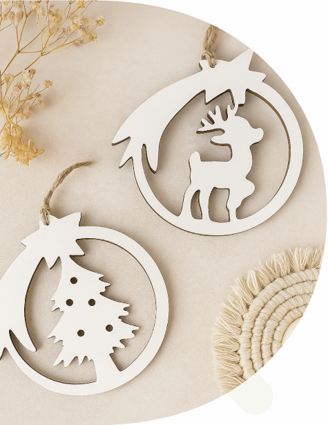 COLGANTE X 2 RENO Y PINO 20 CM XMAS ESTILO DOMINGO