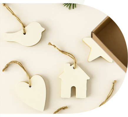 KIT DECO BLANCO X8 9CM XMAS ESTILO DOMINGO