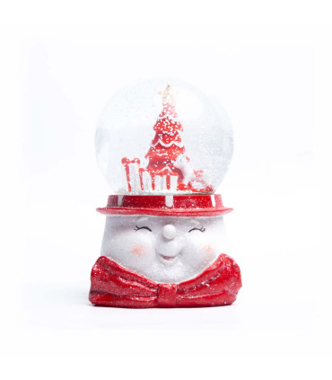 HOM ESFERA DE NIEVE SNOWMAN 16 CM ALPARAMIS
