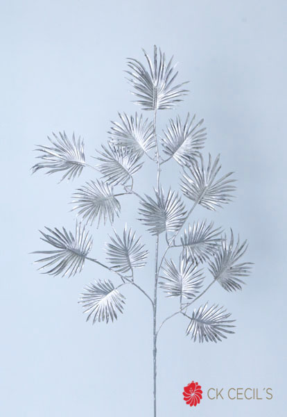 VARA NAVIDAD MINI PALM 73 CM. SILVER