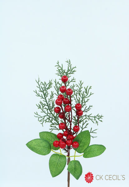 PICK BERRY X 30 CM. GREEN RED