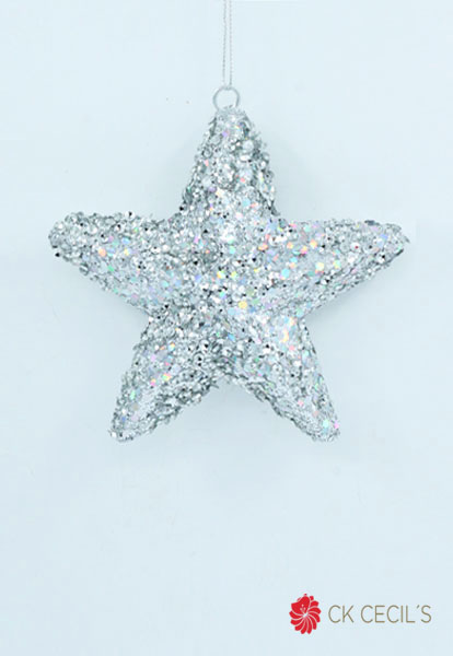 ESTRELLA COLGANTE 15 CM. SILVER