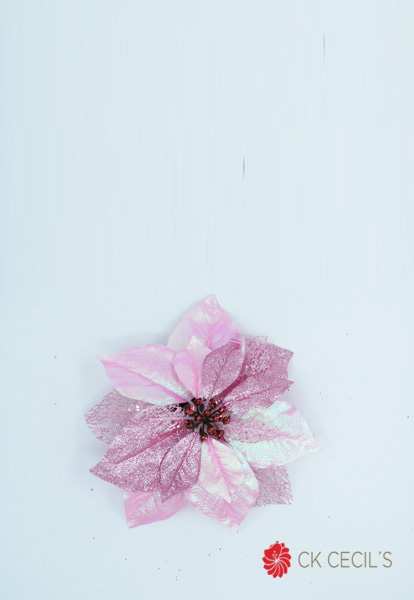POINSETTIA CLIP X 24 CM. PINK