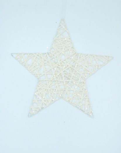 ESTRELLA COLGANTE 30 CM. WHITE SILVER