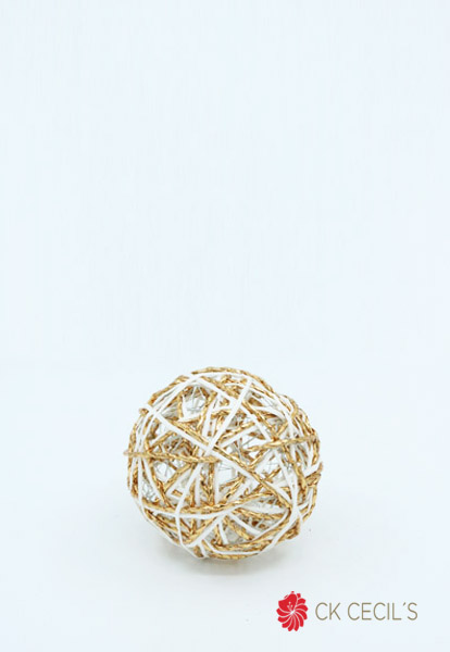 PELOTA 12 CM. GOLD WHITE