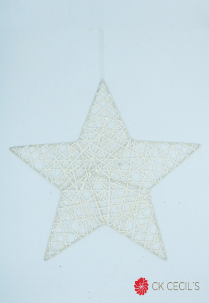 ESTRELLA COLGANTE 40 CM. WHITE SILVER