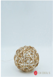 PELOTA 15 CM. CON LUZ LED GOLD WHITE