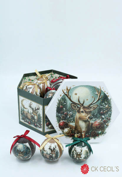 CAJA BOLAS REGALO X7.5CM.X14PC SHINY FROSTY