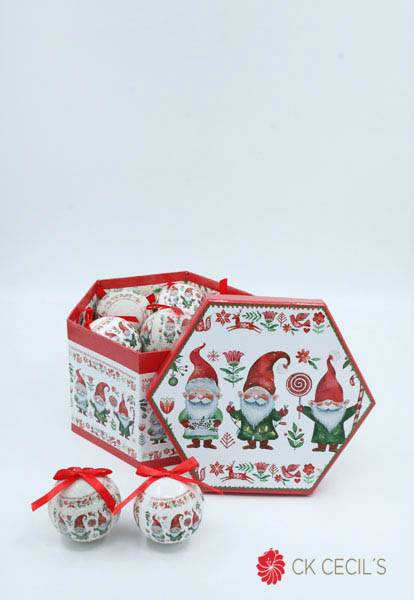 CAJA BOLAS REGALO X7.5CM.X14PC SHINY FROSTY