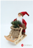 SANTA EN TRINEO LED 30 CM. RED BROWN