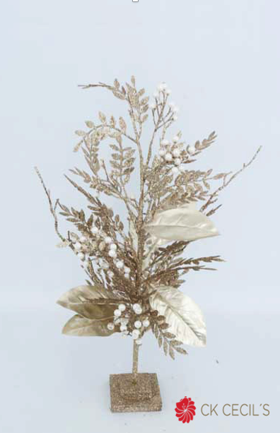 ARBOL DECO 20 X 56 CM CHAMPAGNE