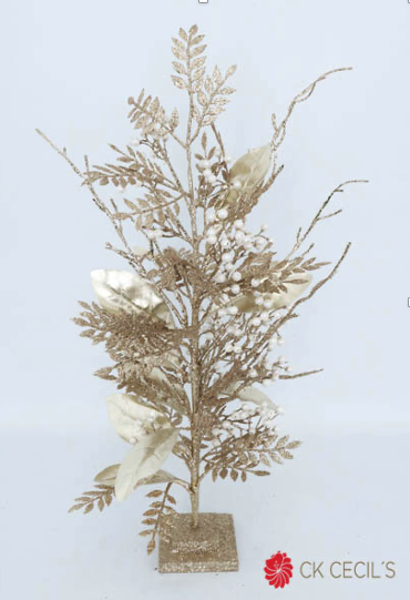 ARBOL DECO 20 X 66 CM CHAMPAGNE