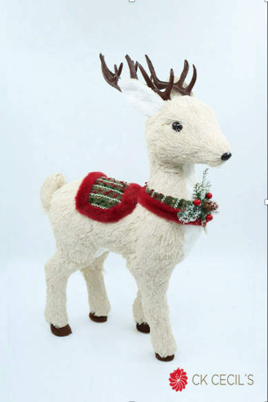 CIERVO PARADO 38 X 65 CM. BEIGE RED