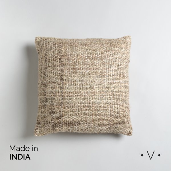 [4114629] ALMOHADÓN CUADRADO DE ALGODON Y LINO KODRA NATURAL 40X40 CM VASSA HOME