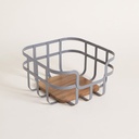 CANASTO ORGANIZADOR BAYONA GREY 12,5X24 CM