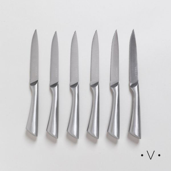 [4114249] SET X 6 CUCHILLOS PARA CARNE 24 CM VASSA HOME